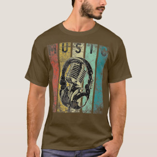 Vintage Musik für Sängerinnen und Sänger DJs Retro T-Shirt