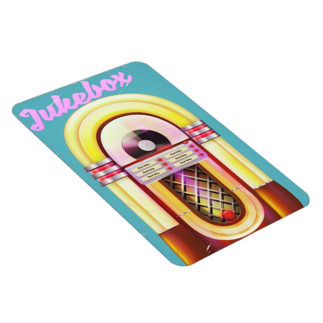 Vintage Musik Jukebox Magnet (Rechte Seite)