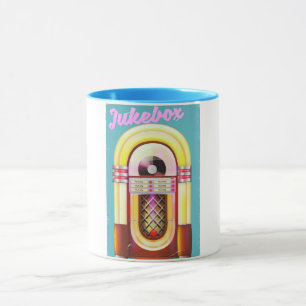 Vintage Musik-Jukebox Tasse