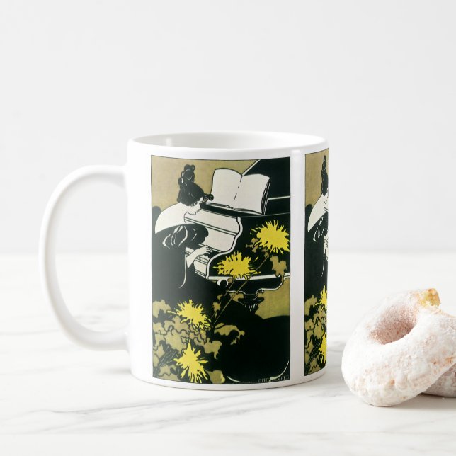 Vintage Musik, Miss Traumerei Piano, Reed Tasse (Mit Donut)