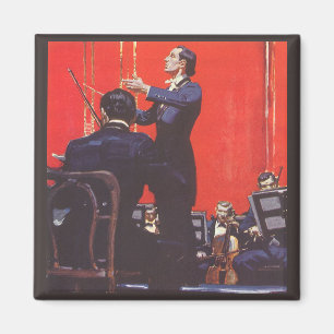 Vintage-Musik, Orchester dirigierend Magnet