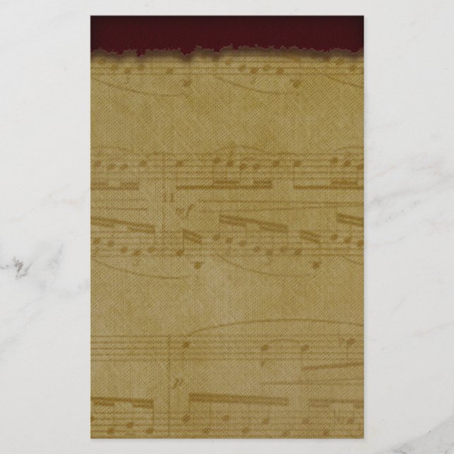 Vintage Musik, Schreibwaren Briefpapier (Vorderseite)