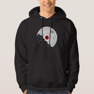 Vintage Musik Vinyl Record Nature Design Hoodie