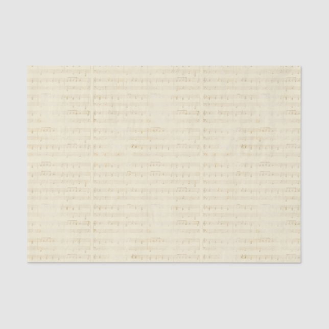 Vintage musikalische Anmerkungs-Blatt-Musik Seidenpapier (Vorderseite)