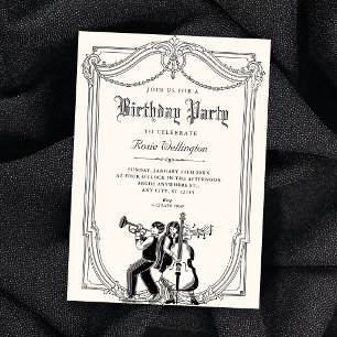 Vintage musikalischer Geburtstag Einladung
