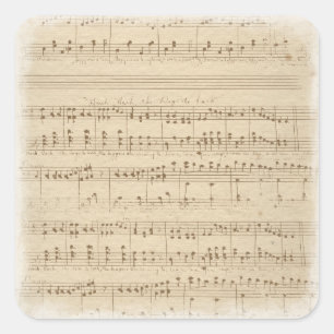 Vintage Musikaufkleber Quadratischer Aufkleber