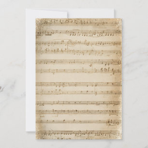 Vintage-Musikblatt-Einladungsvorlage   Antik  Einladung