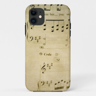 Vintage-Musikblatt iPhone 5 Hülle