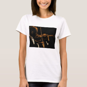 Vintage-Musiker, Geiger, der Geigenmusik spielt T-Shirt