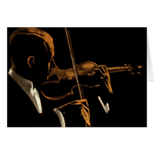 Vintage-Musiker, Geiger spielt Violinmusik