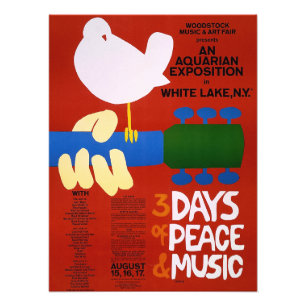 Vintage-Musikfestivalplakat Fotodruck