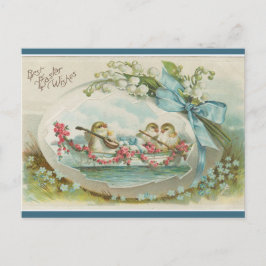 Vintage Musikhühner im Ei Ostern Postkarte