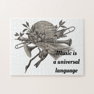 Vintage Musikliebhaber - Musikinstrumente Puzzle