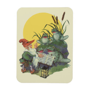 Vintage-Musikmagazin-Coverkunst, Etude-Froschchor Magnet