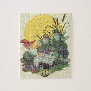 Vintage-Musikmagazin-Coverkunst, Etude-Froschchor Puzzle