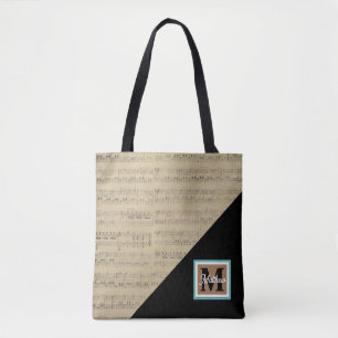 Vintage Musiknote Musiker Monogram