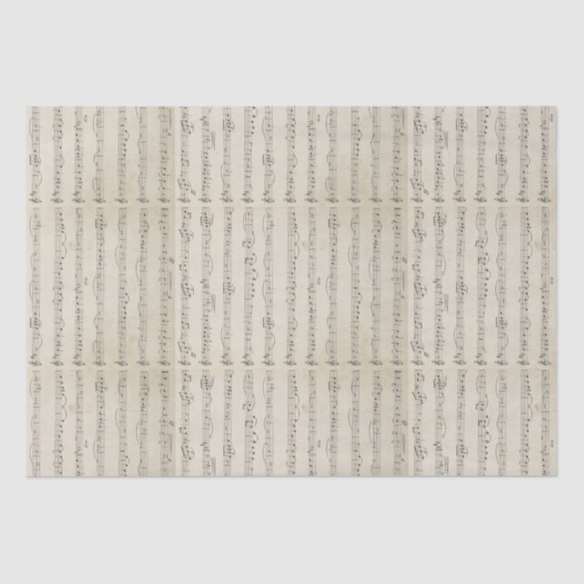 Vintage Musiknote Seidenpapier (Vorderseite)