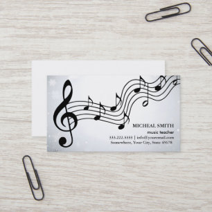 Vintage-Musiknoten Elegante Musik Visitenkarte