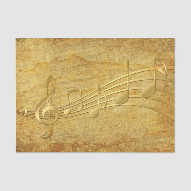 Vintage Musiknoten Seidenpapier (Vorderseite)