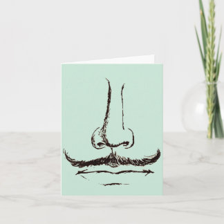 Vintage Mustache Blank Karte