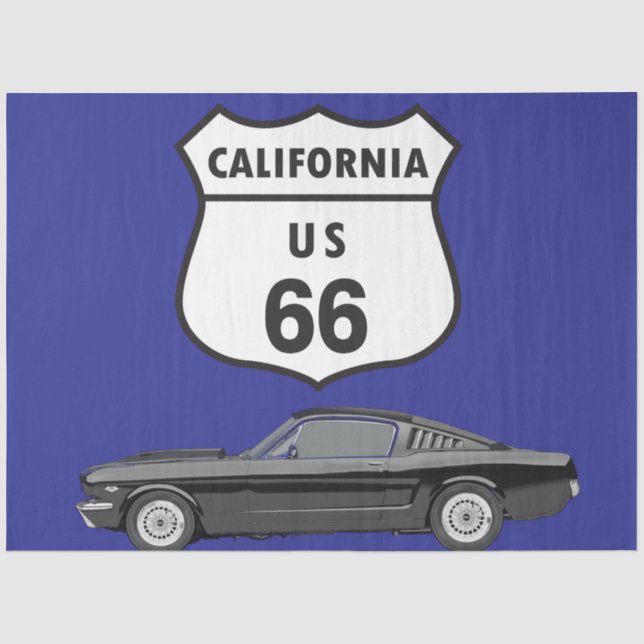Vintage-Mustang-Auto-Bastel-Tissue-Papier Seidenpapier (Vorderseite)