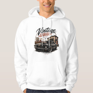 Vintage Mustang Route 66 Garage Sonnenuntergang Gr Hoodie