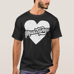Vintage Mustangs School Spirit High School Mascot T-Shirt