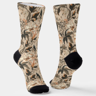 Vintage Muster-Crew-Socken Socken