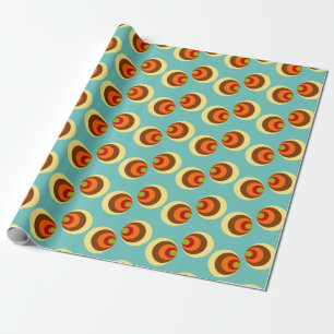Vintage-Muster der 60er-70er Jahre Geschenkpapier