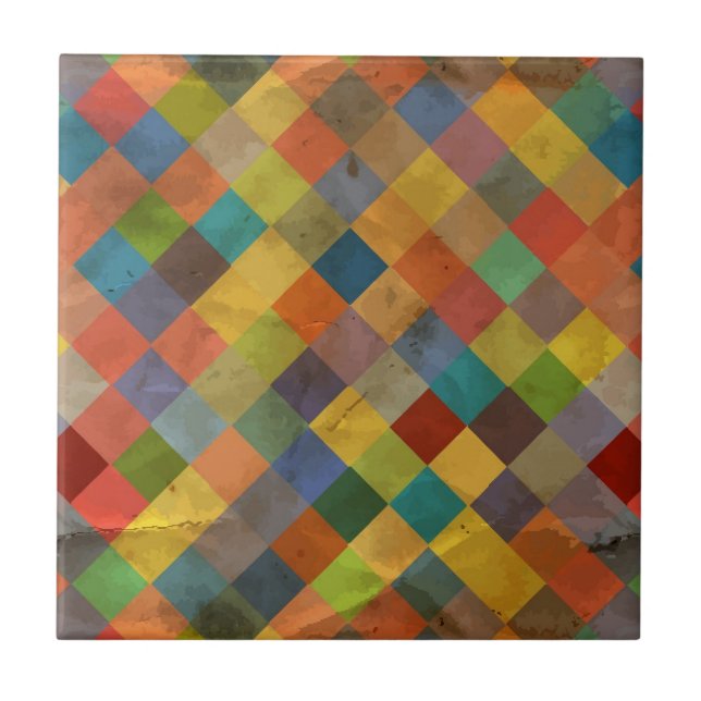 Vintage-Muster. Geometrisch. Fliese (Vorderseite)