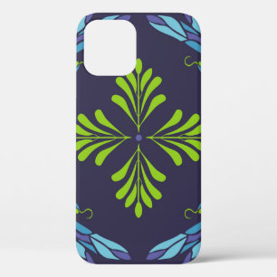 Vintage-Muster grüne blaue Libelle auf dunklem Hin Case-Mate iPhone Hülle