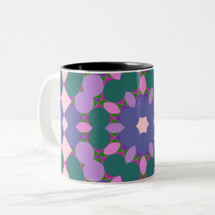 Vintage-Muster in vielen Farben Zweifarbige Tasse