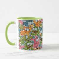 Vintage-Muster mit Cartoon-Tieren