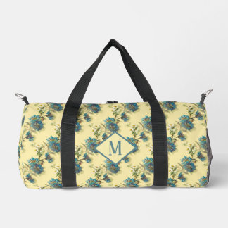 Vintage-Muster mit Gänseblümchen und Kornblumen Duffle Bag