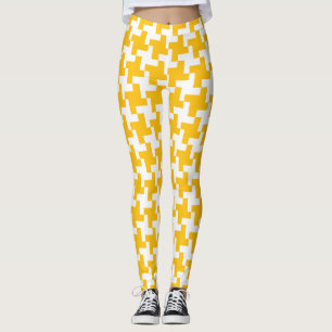 Vintage-Muster mit Houndstooth-Design Leggings
