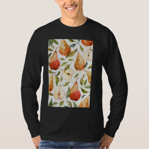 Vintage-Musterkunst Birnenfrucht T-Shirt