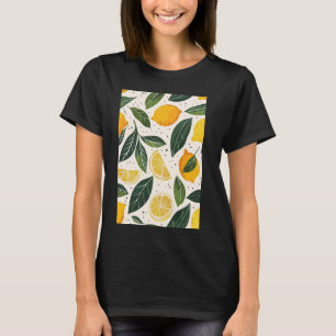 Vintage-Musterkunst Zitronenfrucht 1 T-Shirt