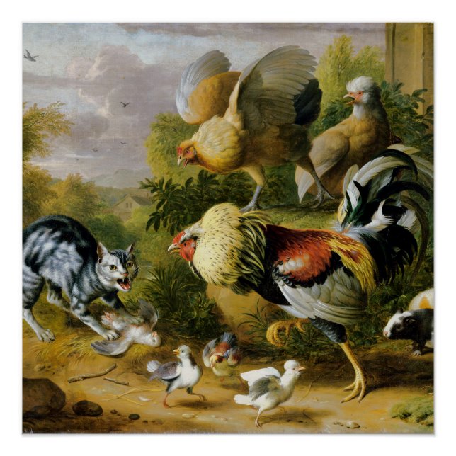 Vintage, mutige Katze unter den Herren Poster (Vorderseite)