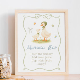 Vintage-Mutter-Gans-Baby-Shower-Momosa-Bar-Poster Poster