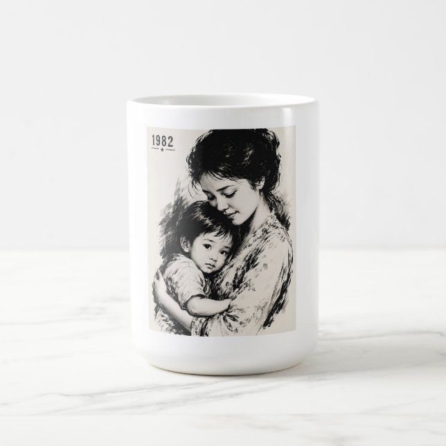 Vintage Mutter & Kind 1982 Kaffeetasse (Mittel)