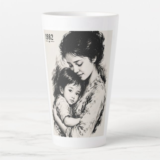 Vintage Mutter & Kind 1982 Milchtasse (Vorderseite)