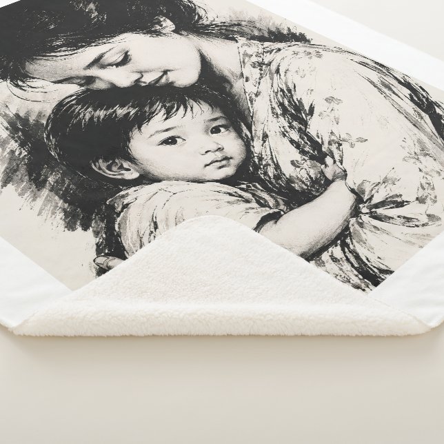 Vintage Mutter & Kind 1982 Sherpa-Decke  Sherpadecke (3/4)