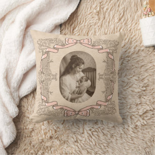 Vintage-Mutter-Kind-Foto-Andenkenrahmen Kissen