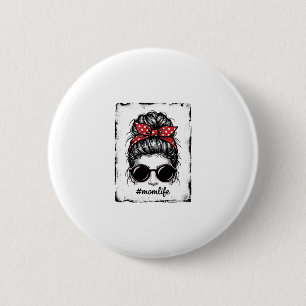 Vintage-Mutter-Leben-Unordentlicher-Bun-Bandana-Sh Button