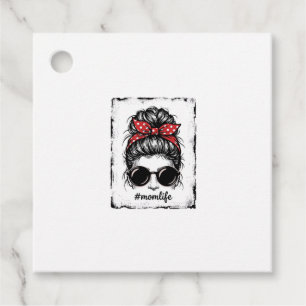 Vintage-Mutter-Leben-Unordentlicher-Bun-Bandana-Sh Geschenkanhänger