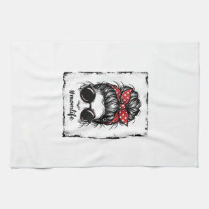 Vintage-Mutter-Leben-Unordentlicher-Bun-Bandana-Sh Geschirrtuch