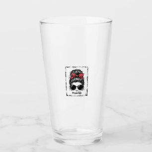 Vintage-Mutter-Leben-Unordentlicher-Bun-Bandana-Sh Glas