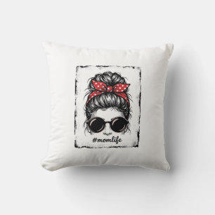 Vintage-Mutter-Leben-Unordentlicher-Bun-Bandana-Sh Kissen