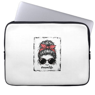Vintage-Mutter-Leben-Unordentlicher-Bun-Bandana-Sh Laptopschutzhülle