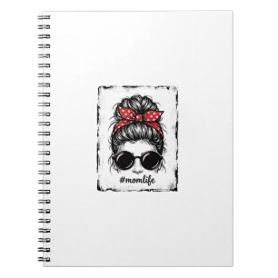 Vintage-Mutter-Leben-Unordentlicher-Bun-Bandana-Sh Notizblock
